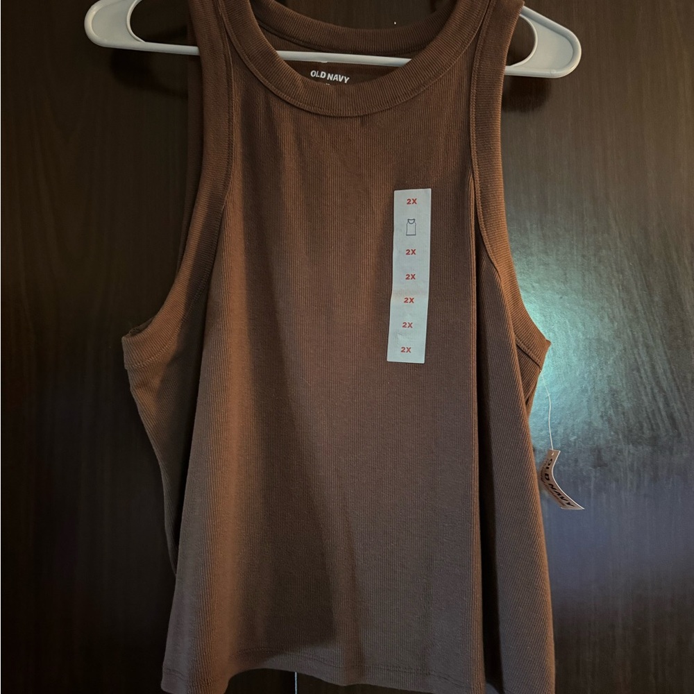 Old Navy Brown Relaxed Cut Out Tank Top
